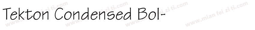 Tekton Condensed Bol字体转换